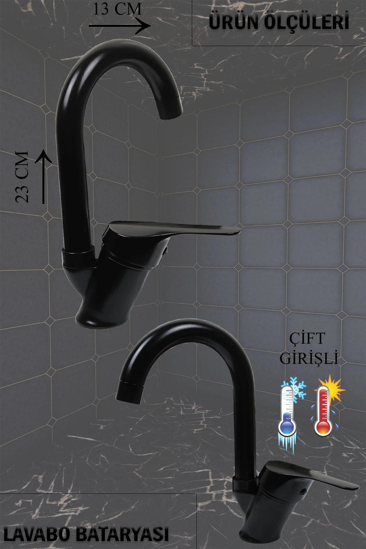 Siyah Batarya Takımı 4 Lü 3 Lü 2 Li Musluk Armatür Duş Setleri