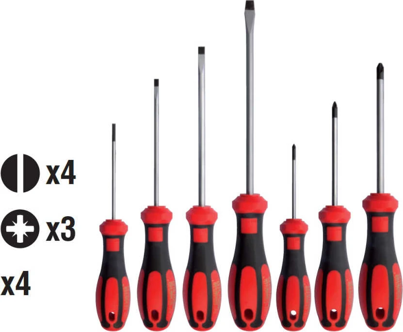 F99-702 7 Parça C-Plus Tornavida Takımı - Düz/pozidriv