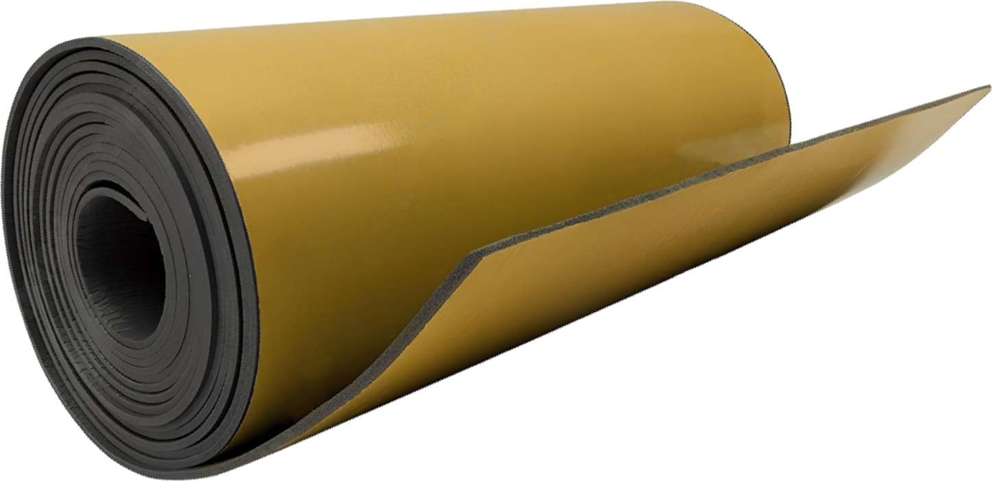 Yapışkanlı (10 MM EN:100 CM X 5 MT) Araç Oto Motor Ses Isı Yalıtım Izolasyon Bandı Kauçuk Sünger