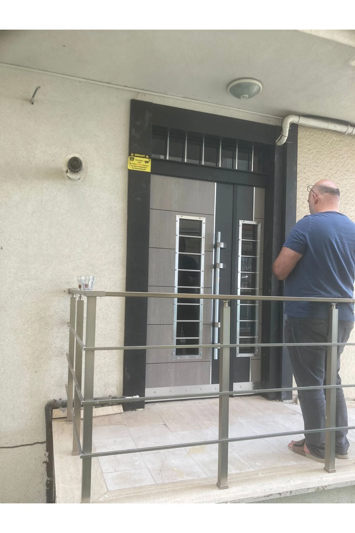 Çelik Kap, Düz Model Bina Giriş Kapısı Apartman Kapısı Sol Açılım