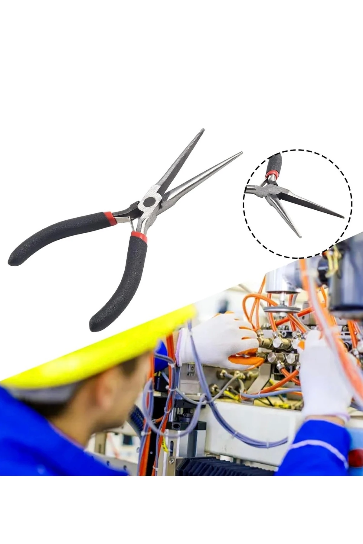 Takı yapımı karga burnu, elektirik karga burnu, silikon saplı karga burnu 15cm