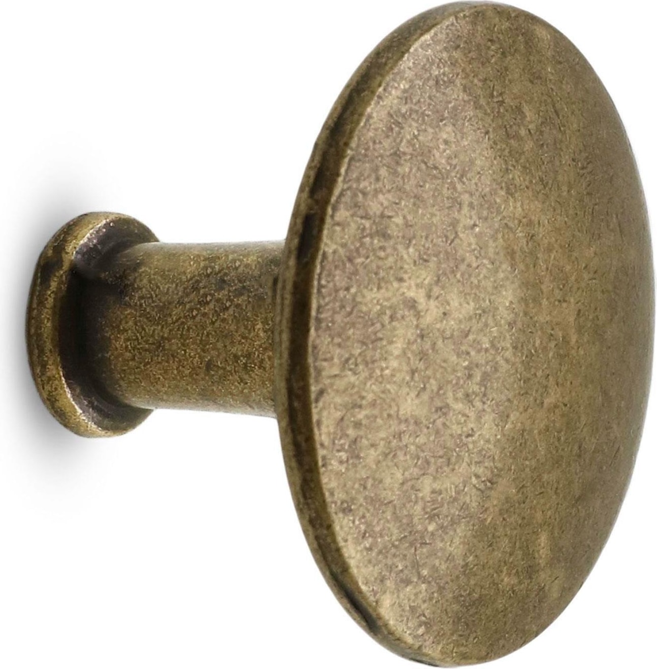 Big Düğme Çekmece Dolap Kapak Kulpu Kulbu Antik Sarı Metal Kulp