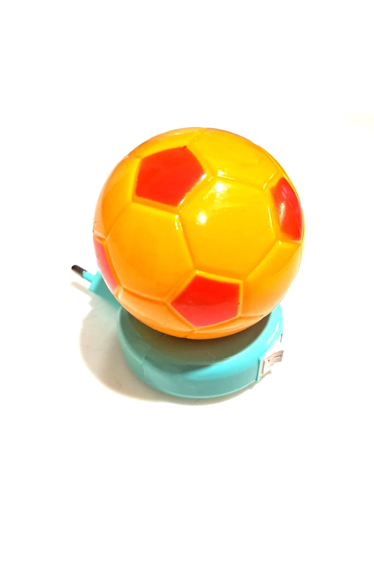 Futbol Topu (Sarı- Kırmızı) Görünümlü  Anahtarlı Led Gece Lambası