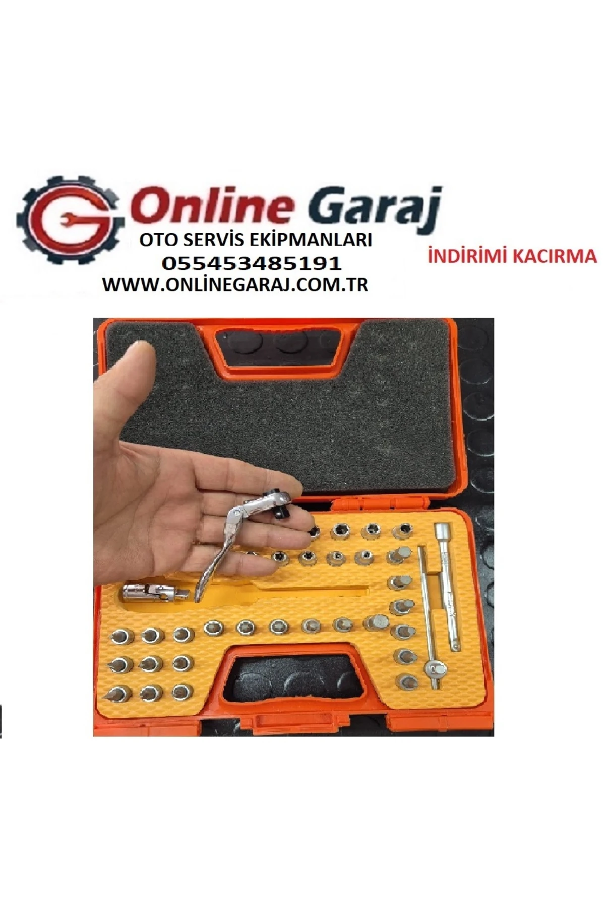 1/4 Lokma Takımı 41 Parça Mafsallı Cırcır Bits Set