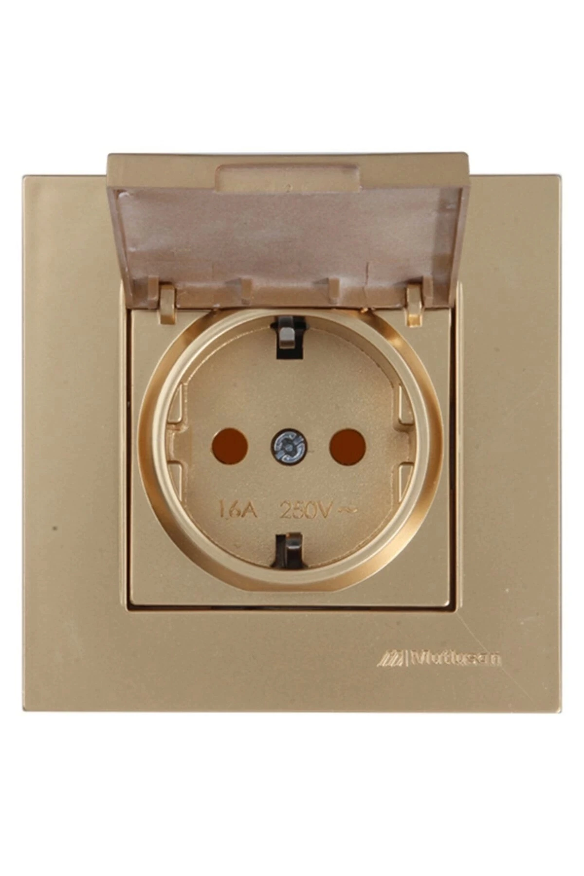 Antik Altın Kapaklı Topraklı Priz