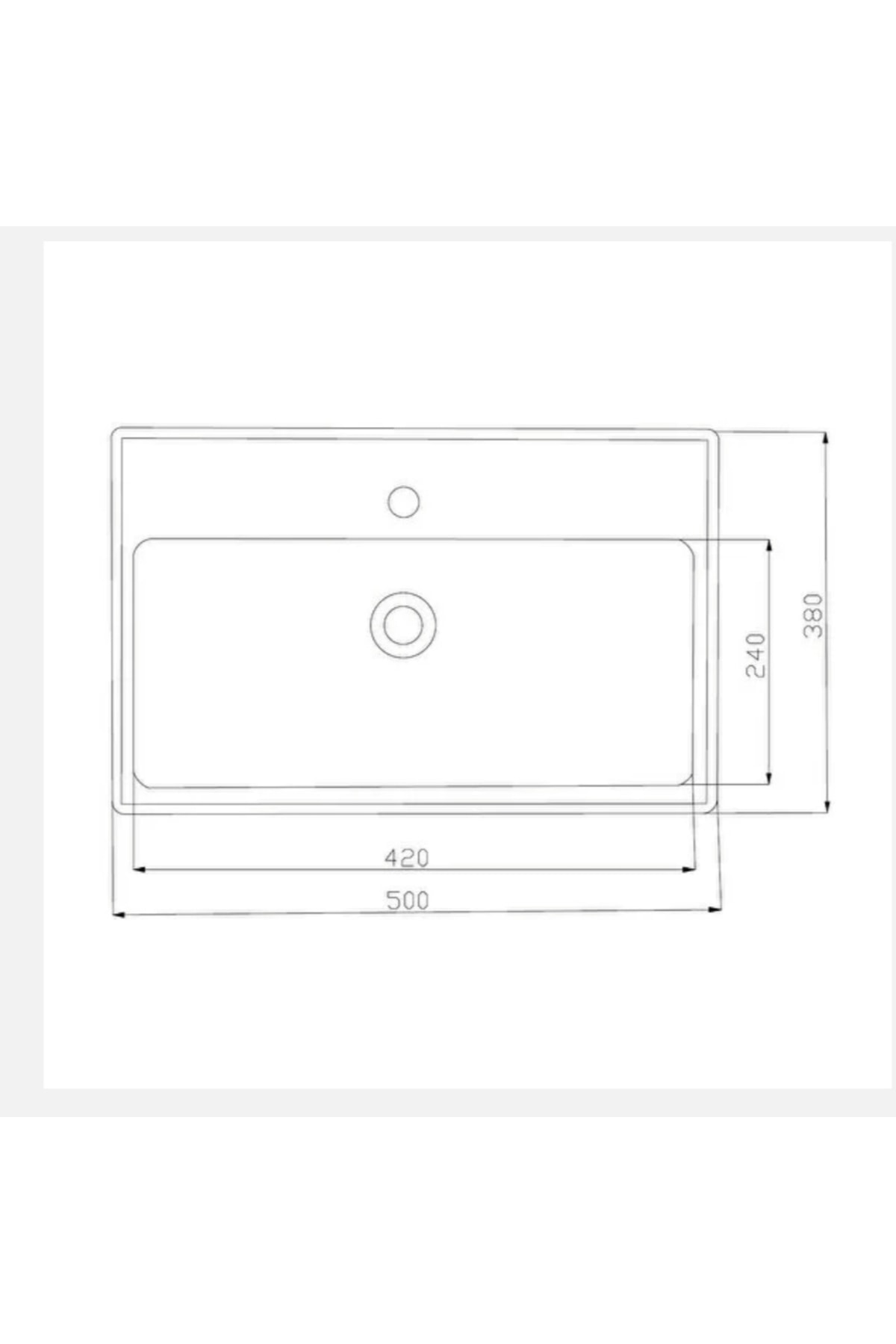 Banyo LİVVİT 50x38 Seramik Lavabo Taşı