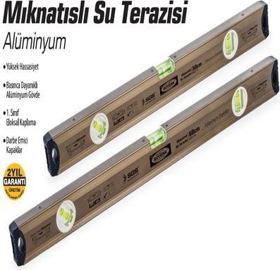 Alüminyum Su Terazisi Mıknatıslı 40 Cm 1716 (1 Adet)