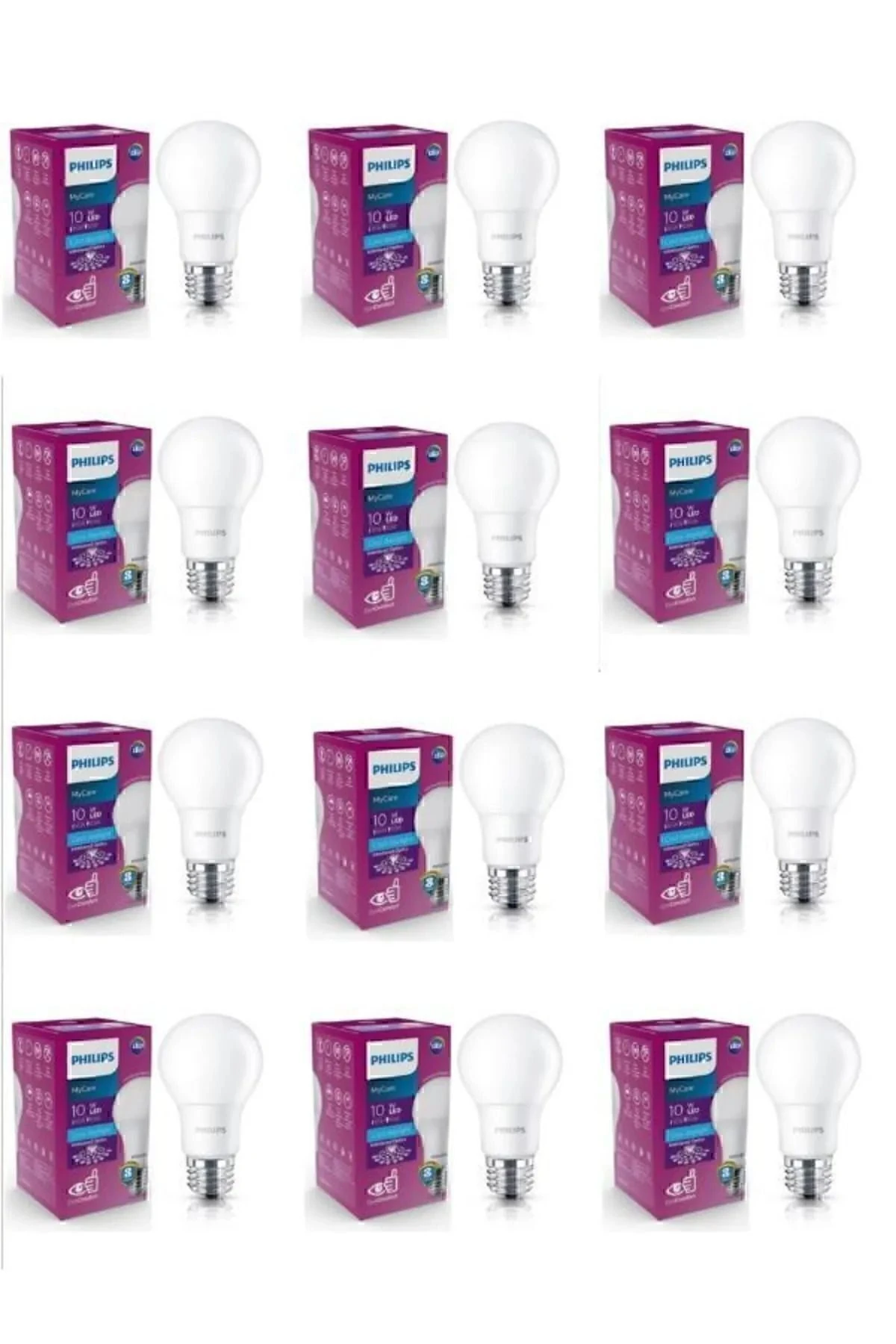 Mycare Led Lamba 8w-60w 6500k Beyaz Işık x12 Adet