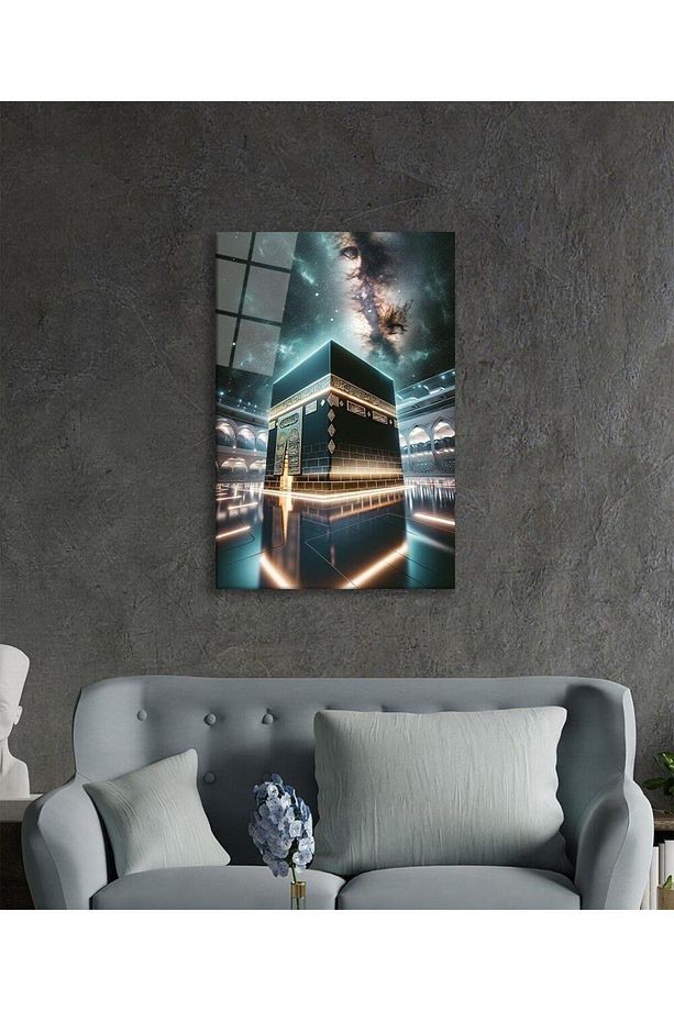 Kabe Modern Cam Tablo Yapay Zeka Hediyelik Büyük Tablo Ev Ofis Dekoru