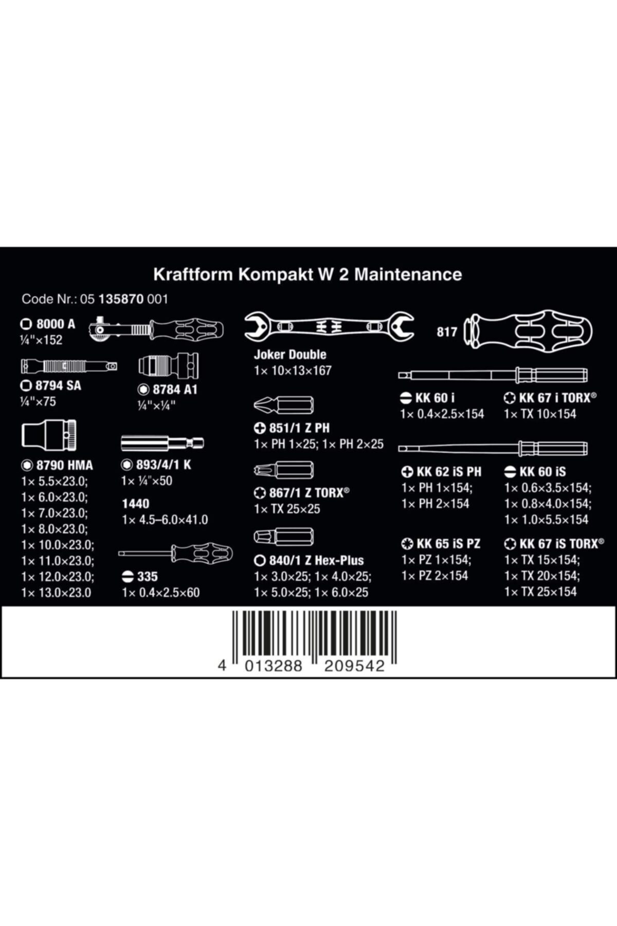 Kraftform Kompakt W 2 Karma Takım Set 05135870001