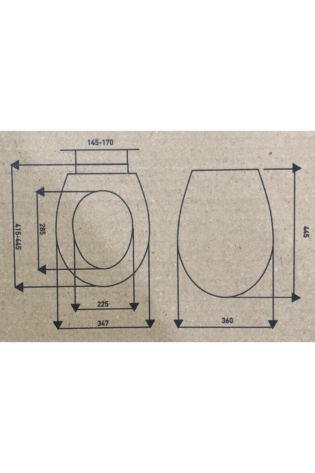 Serel Basic Kanalsız 52 cm Asma Klozet+Serel Anemon PP Thermoplast Yavaş Kapanan Klozet Kapağı