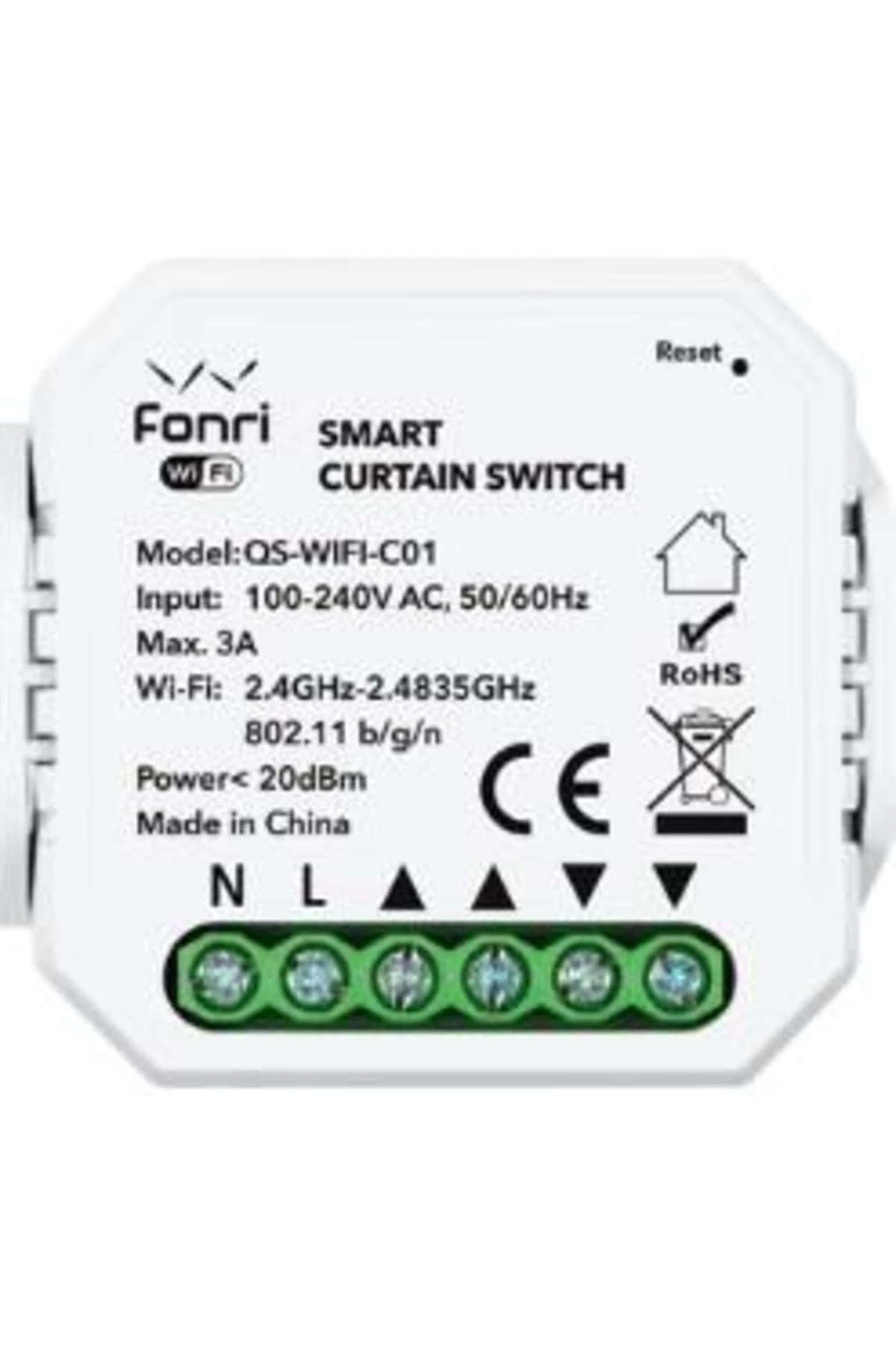 FONRİ WF3-EL3-0201-11 WIFI KABLOSUZ CP03 AKILLI PERDE PANJUR ANAHTAR