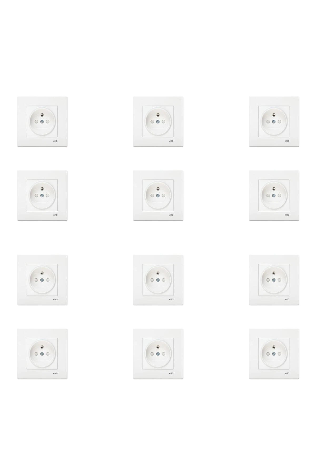 Karre Beyaz Çocuk Korumalı Ups Priz Çerçeve Dahil 12 Adet 90967045
