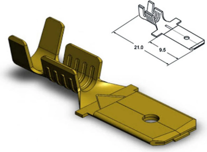 50 Adet SF1ECK Izolesiz Erkek Fiş Terminal Soket Kablo Ucu