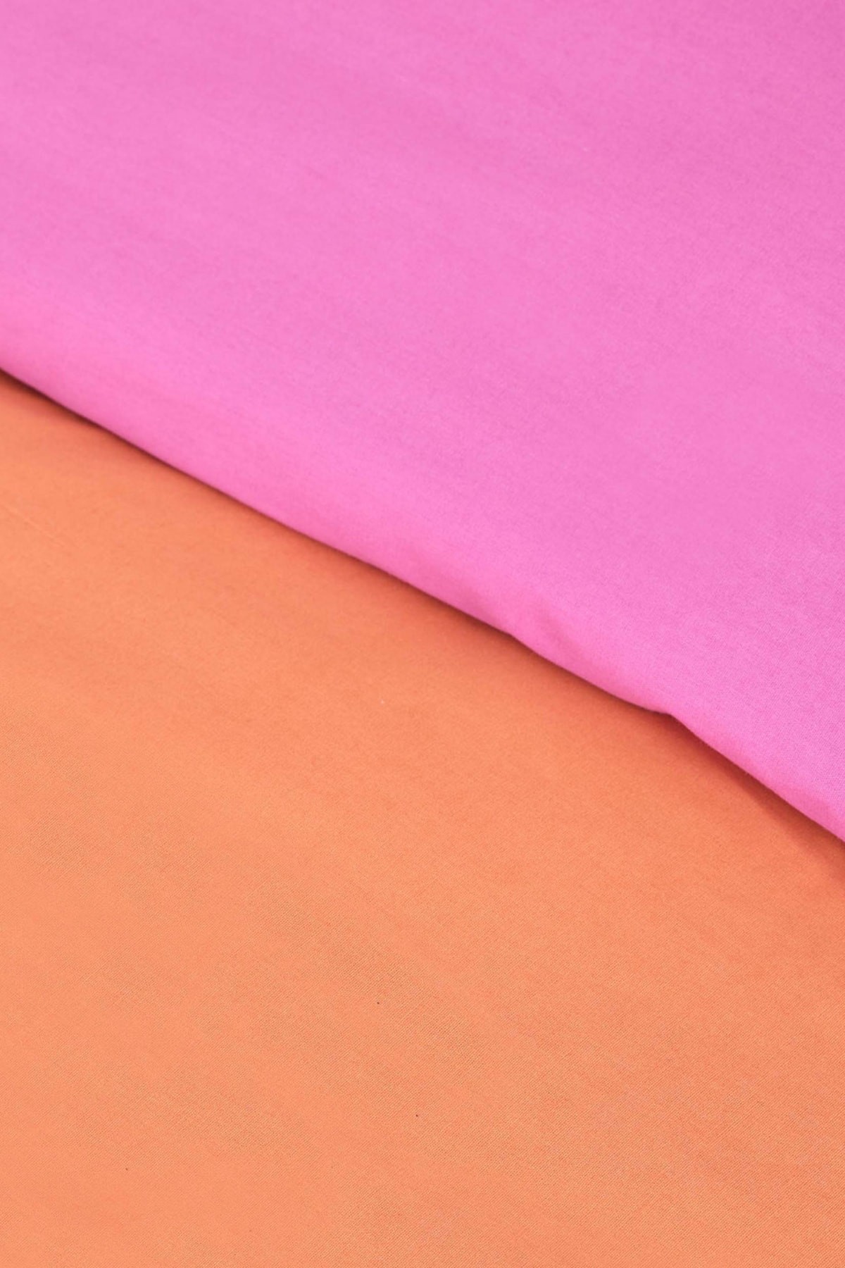 Basic Fuşya-orange Çift Taraflı Çift Kişilik Nevresim Pike Takımı