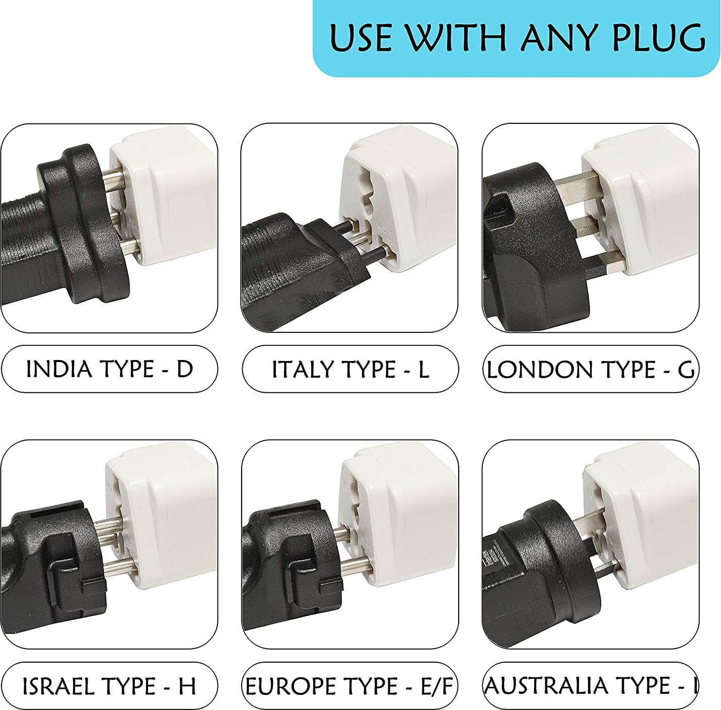 Ingiltere Abd Fiş Adaptörü 2 Pinli Amerikan Avrupa Seyahat Güç Adaptörü Dönüştürücü Elektrik Prizi Beyaz