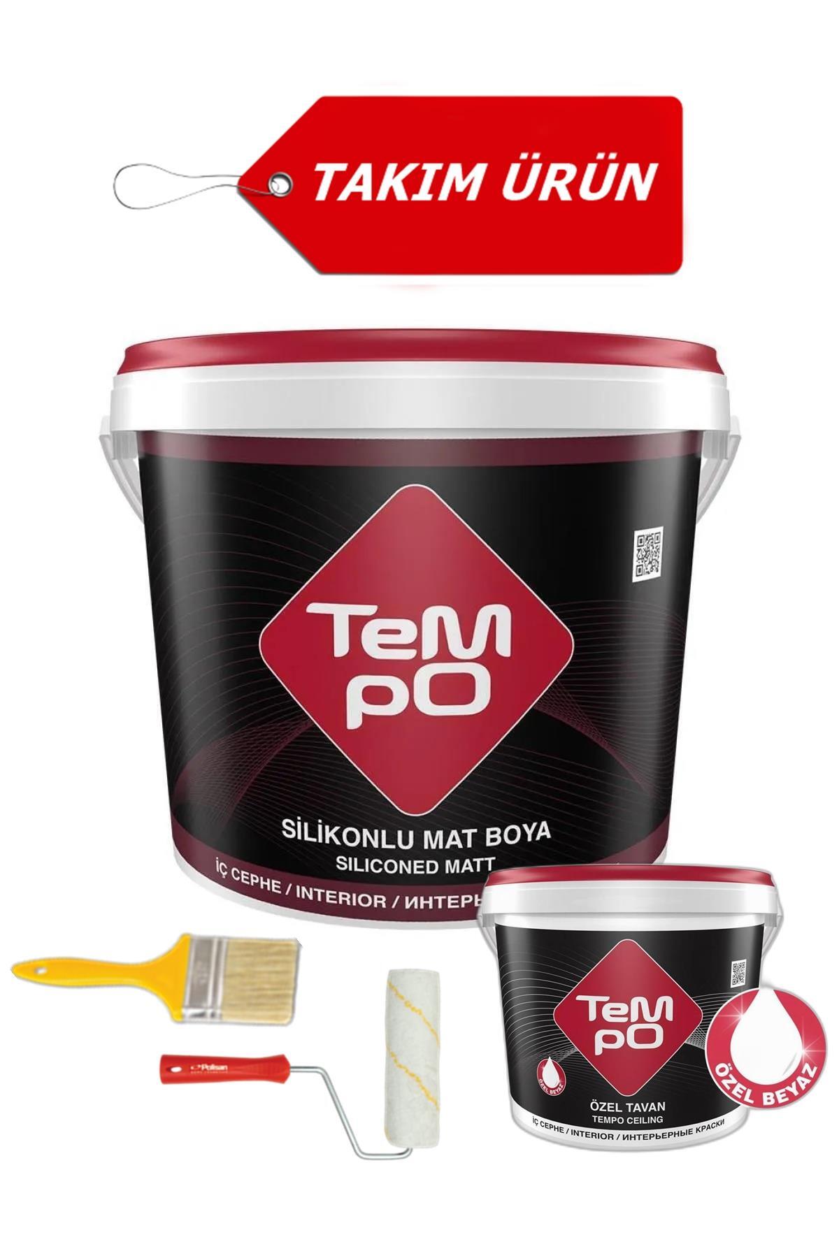TEMPO Silikonlu Mat İç Cephe Boyası 10 kg + Özel Tavan 3,5 kg