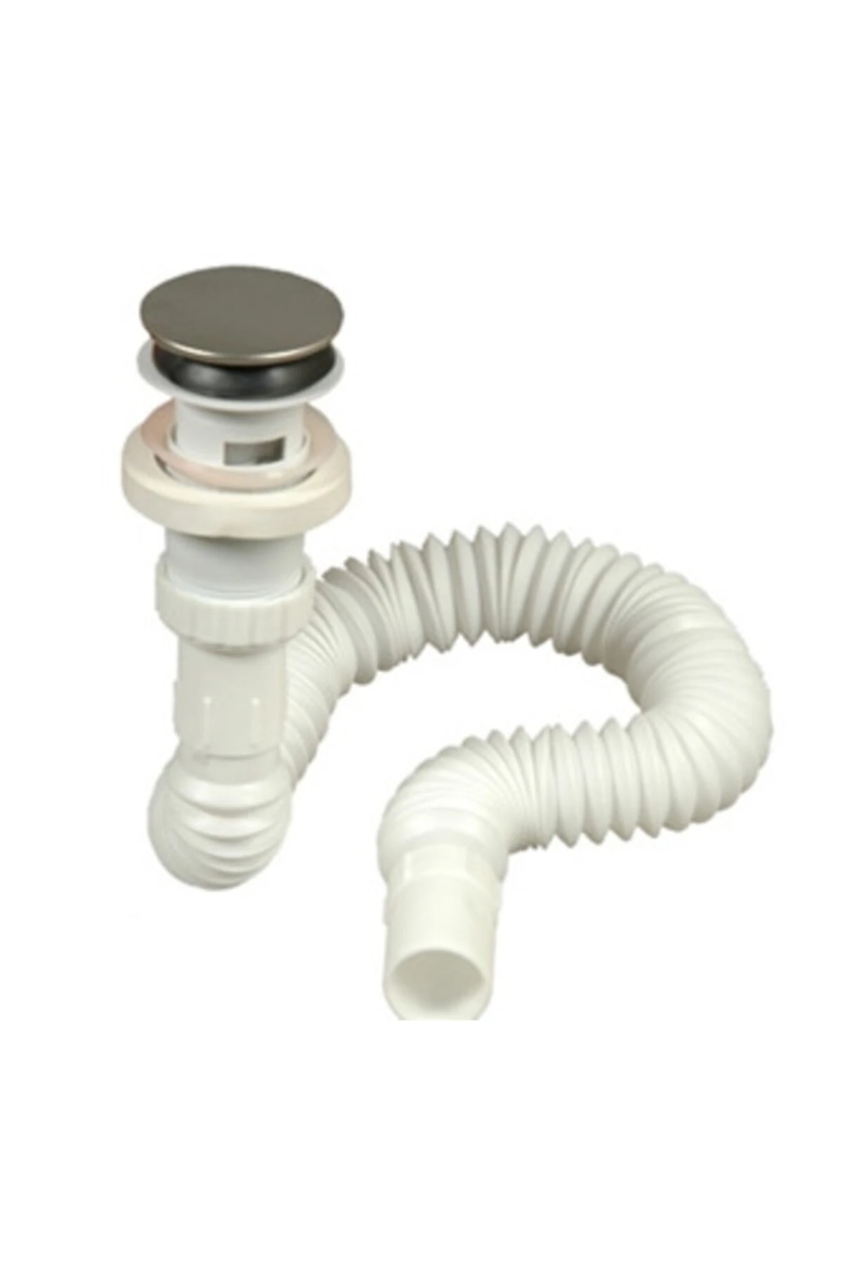 Basmalı Pop-up Körüklü Lavabo Gider Sifon Plastik