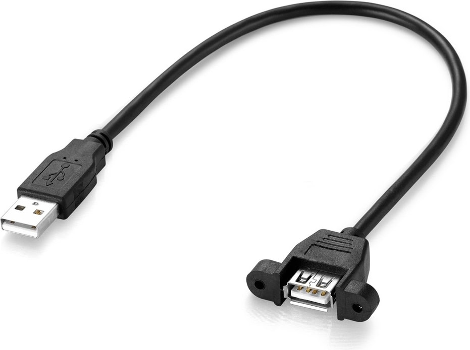 4884 USB Dişi Erkek Panel Tipi Data Uzatma Kablosu 0.3m 30CM