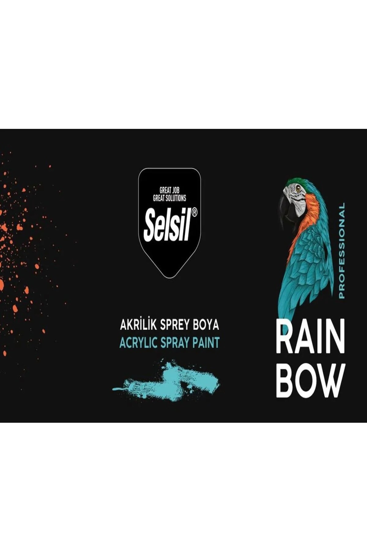 SELSİL Rainbow Akrilik Sprey Boya Trafik Turuncu (RAL 2004) 400 ml (HYM0028550038)