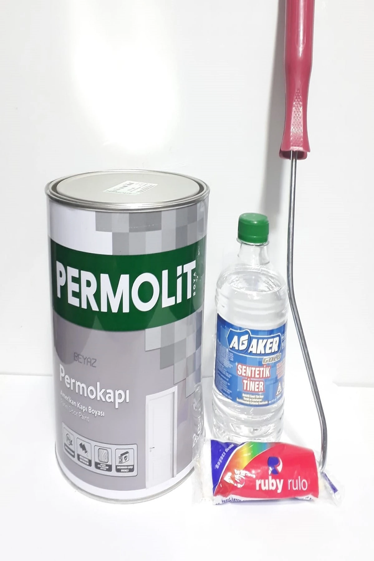 Amerikan Kapı Boyası 2.5 Kg 3 Parça Boyama Seti Beyaz