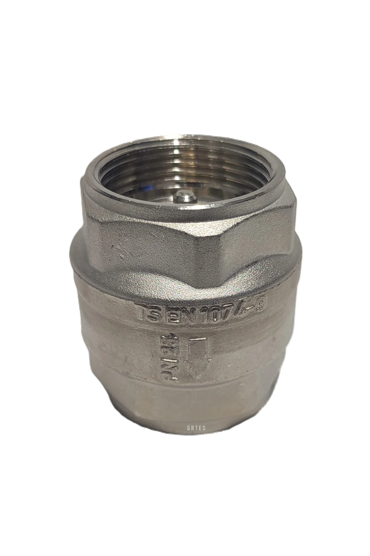 (2'li Paket) 11/4" Dn32 Sarı/Krom Dik Çekvalf - Vertical Check Valve
