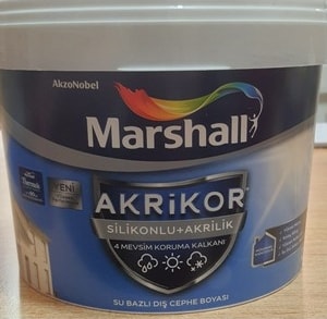Akrikor Silikonlu + Akrilik Dış Cephe Boyası Beyaz 15 Lt