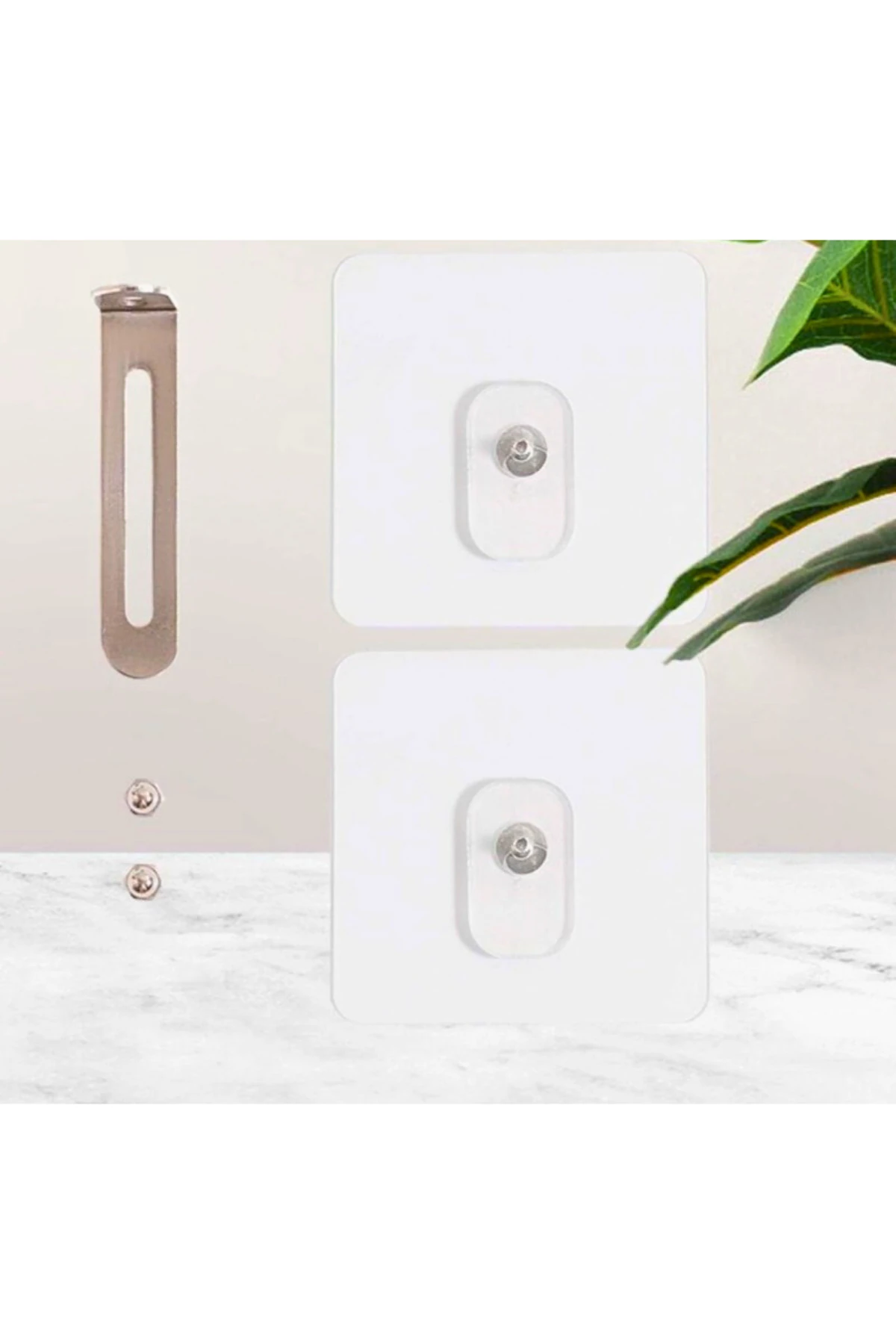 3 Adet Şeffaf Mobilya Sabitleme Tutma Dolap Eşya Sabitleyici Kilit Özellikli Yapışkanlı Tutucu