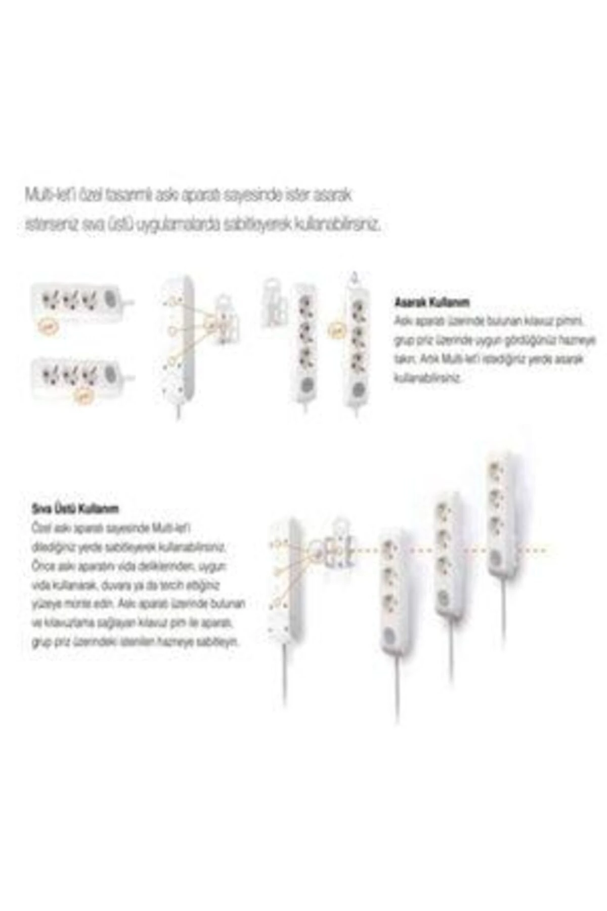 Multi-let Altılı Priz Ups Topraklı Çocuk Korumalı 1 Metre