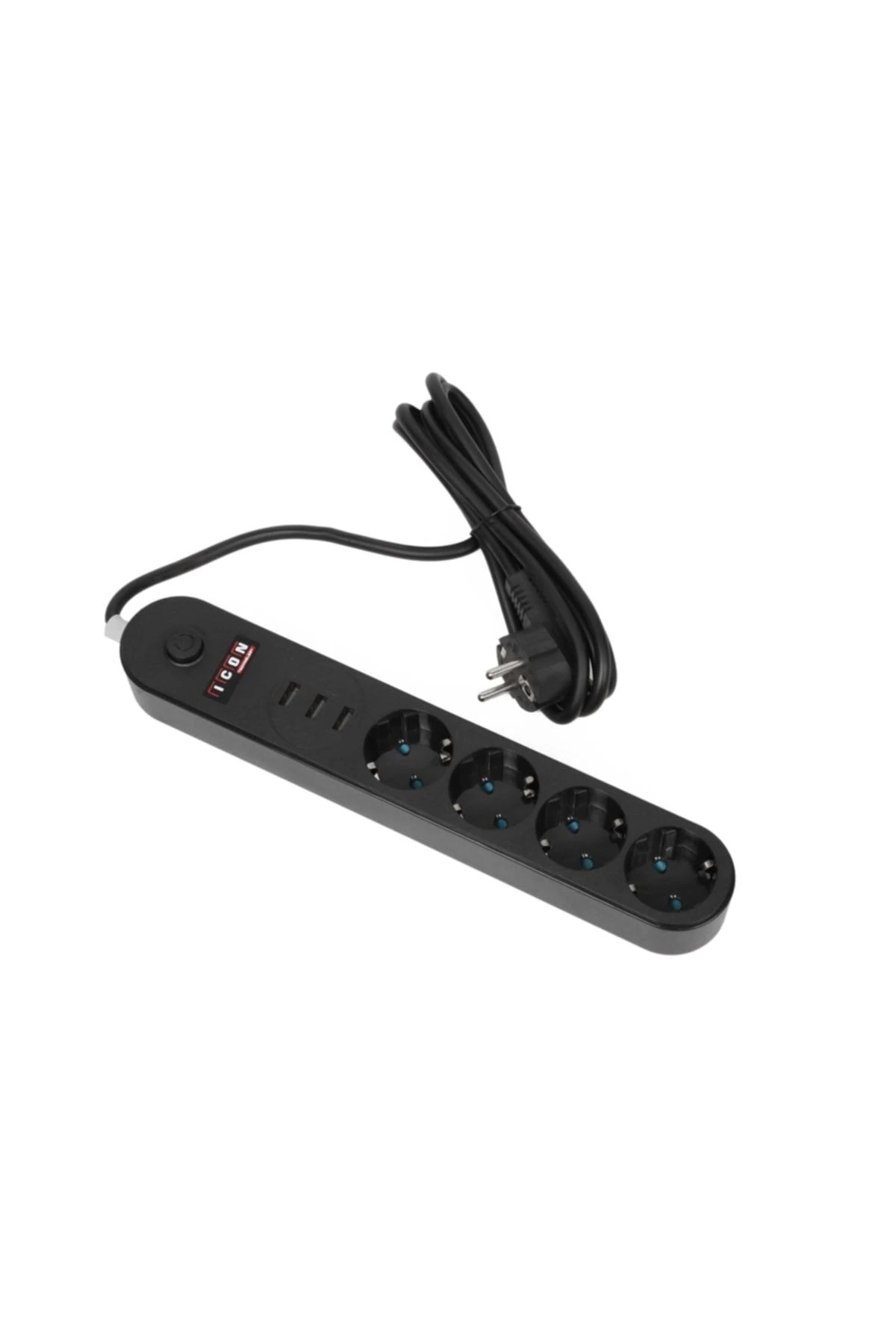 Akıllı Evinizin Vazgeçilmezi SiyahAç Kapa Tuşlu 4 Fiş 3 USB Portlu Prizlerle Evinizi Güçlendirin