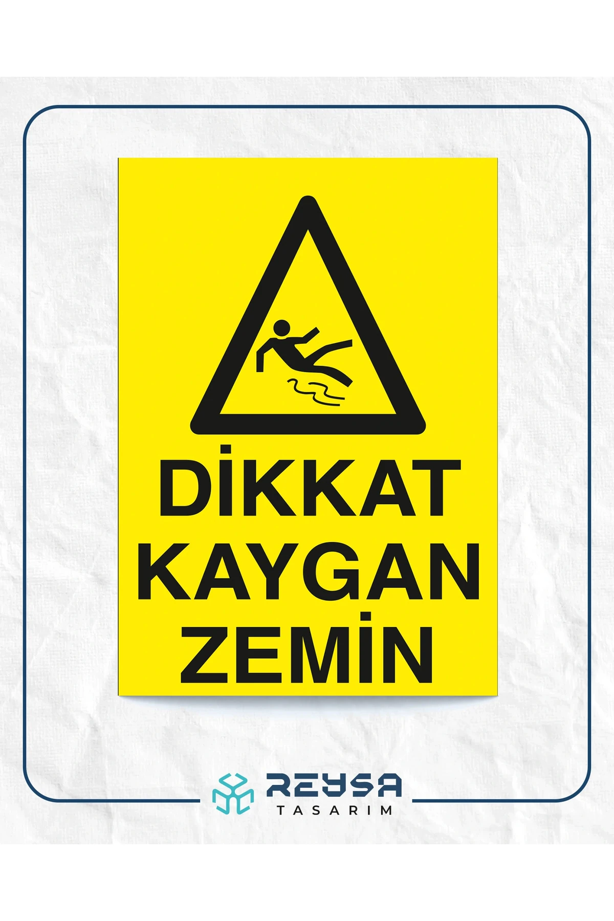 Dikkat Kaygan Zemin 21x35 Arkası Arkası Yapışkanlı Sticker