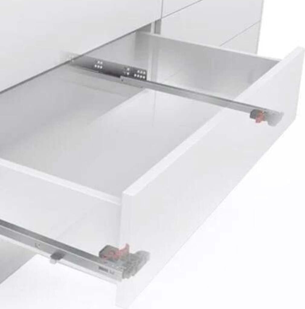 Slidea Frenli Mandallı 450 18 mm Çekmece Rayı Kısmi Acılım Mandal Dahil