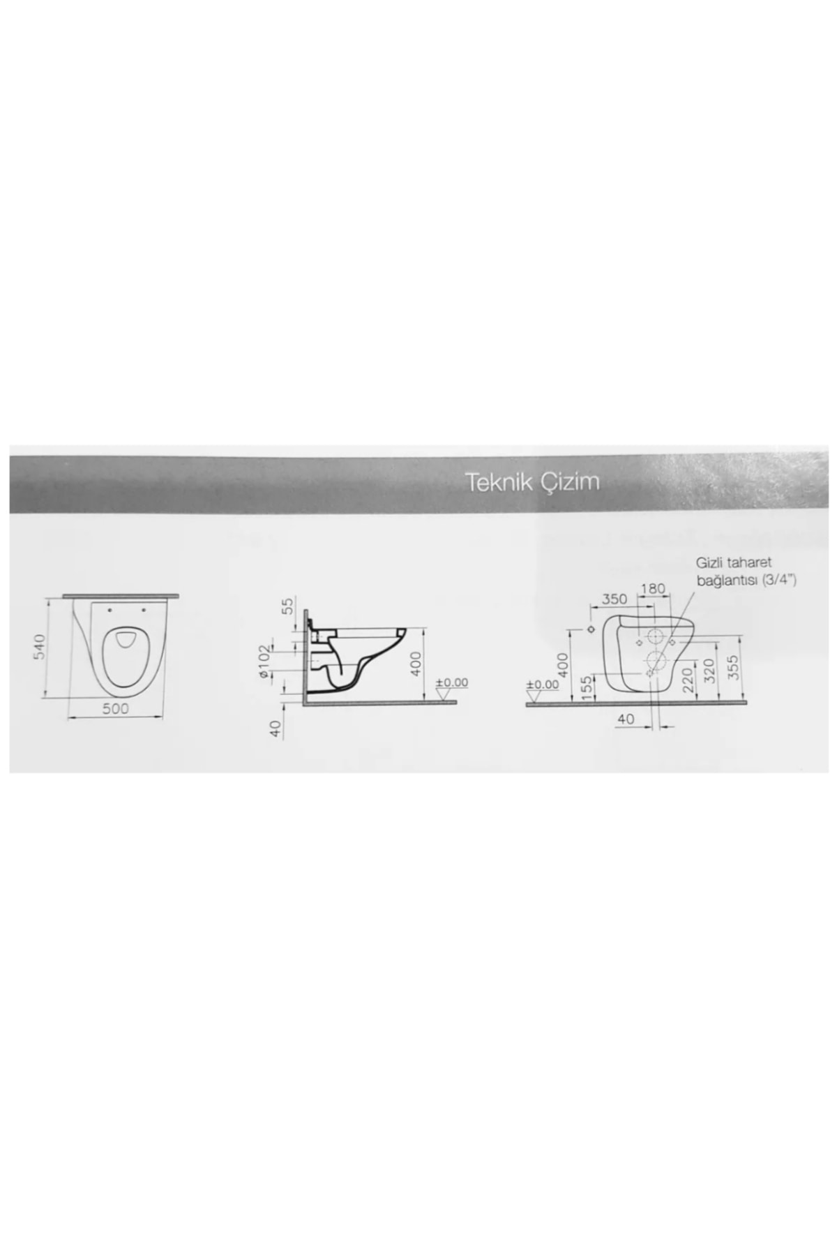 Freedom Tezgah üstü Lavabo 59 cm +  Freedom Asma Klozet 2'li Seti (soft Kapak Dahildir )