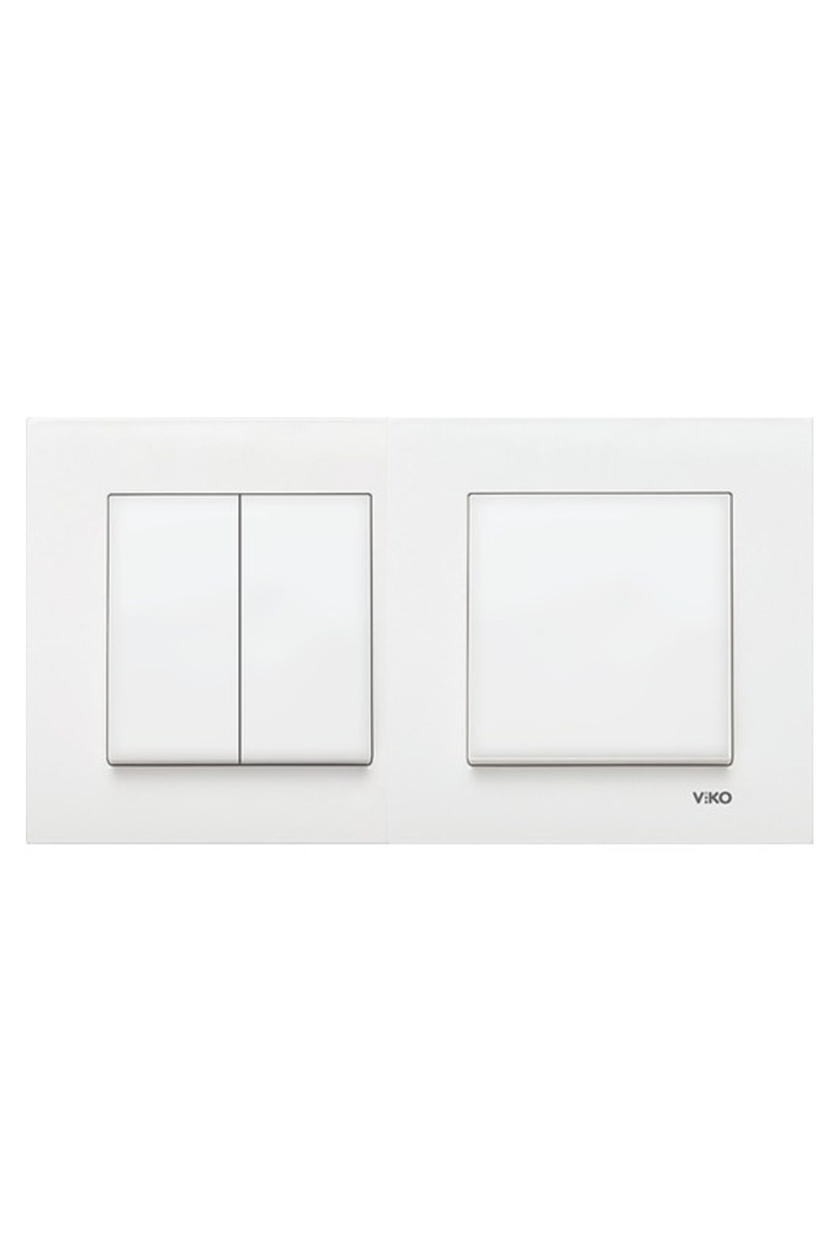 Torunoğlu Elektronik Viko Karre Beyaz Ikili Set Komütatör Ve Anahtar
