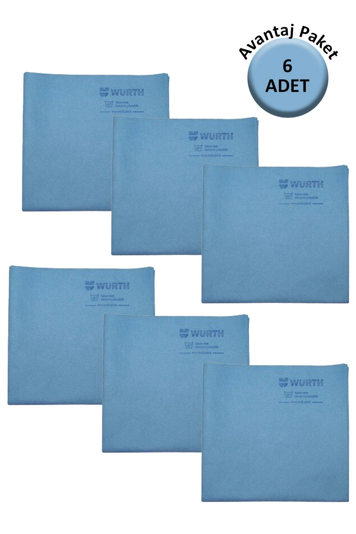 Sentetik Güderi Bez 38*60cm 130gr Mavi 6 Adet