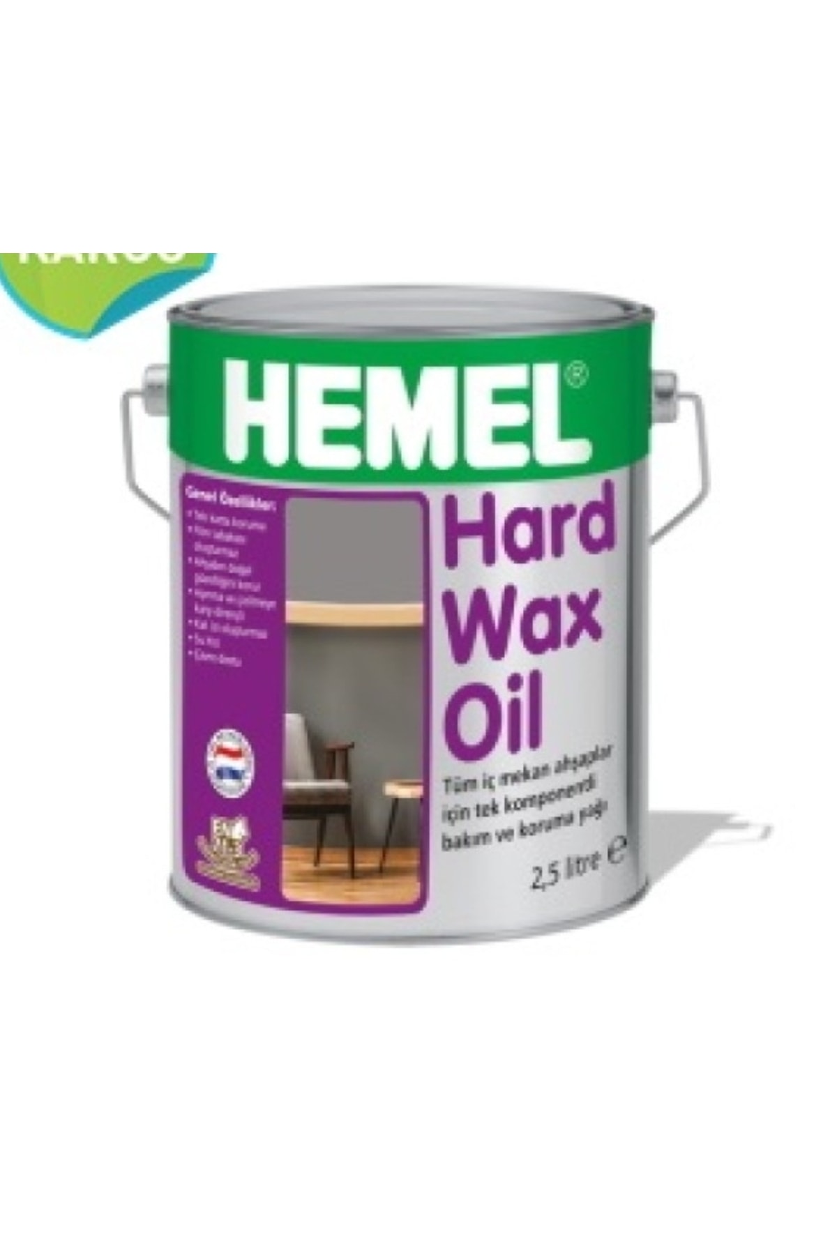 Hardwax Oil Ahşap Doğal Yağ 2,5 Litre Şeffaf Renk