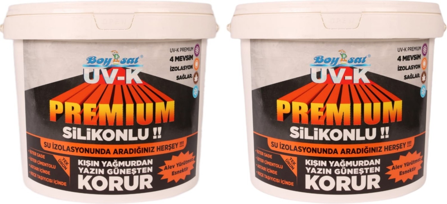 2 kg Uv-K Premium Silikonlu Su Izolasyon Boyası Avantajlı 1 kg x 2 Adet