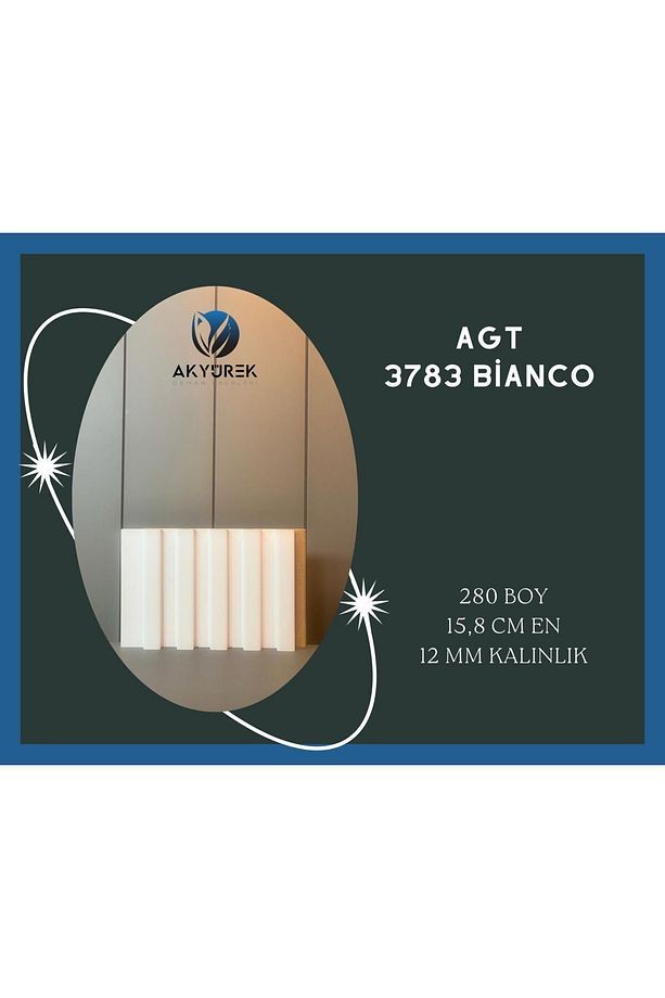 Akyürek Lb 3783 Model Bianco ( Beyaz -kırık Beyaz Arası Renktir) Dekor Profil Duvarpanel Lambri