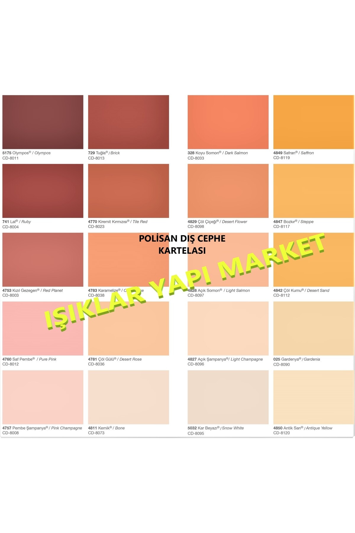 Dış Cephe Boyası-a1 Akrilik Düz-15litre(20KG.)-cd-8096 Açık Şampanya