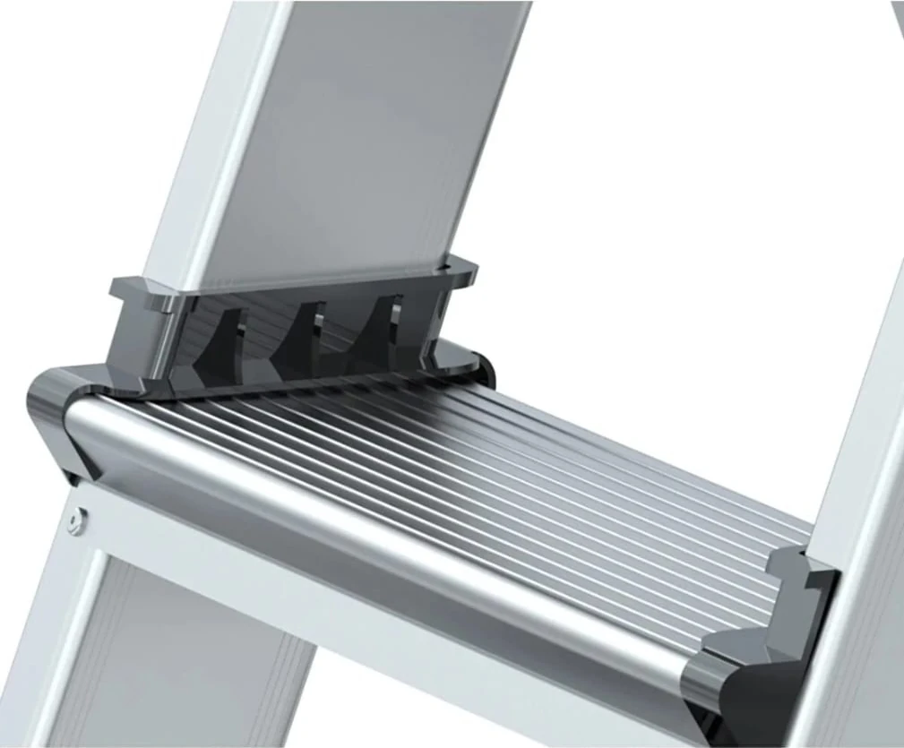 4+4 Lüx Çift Çıkışlı Alüminyum Merdiven