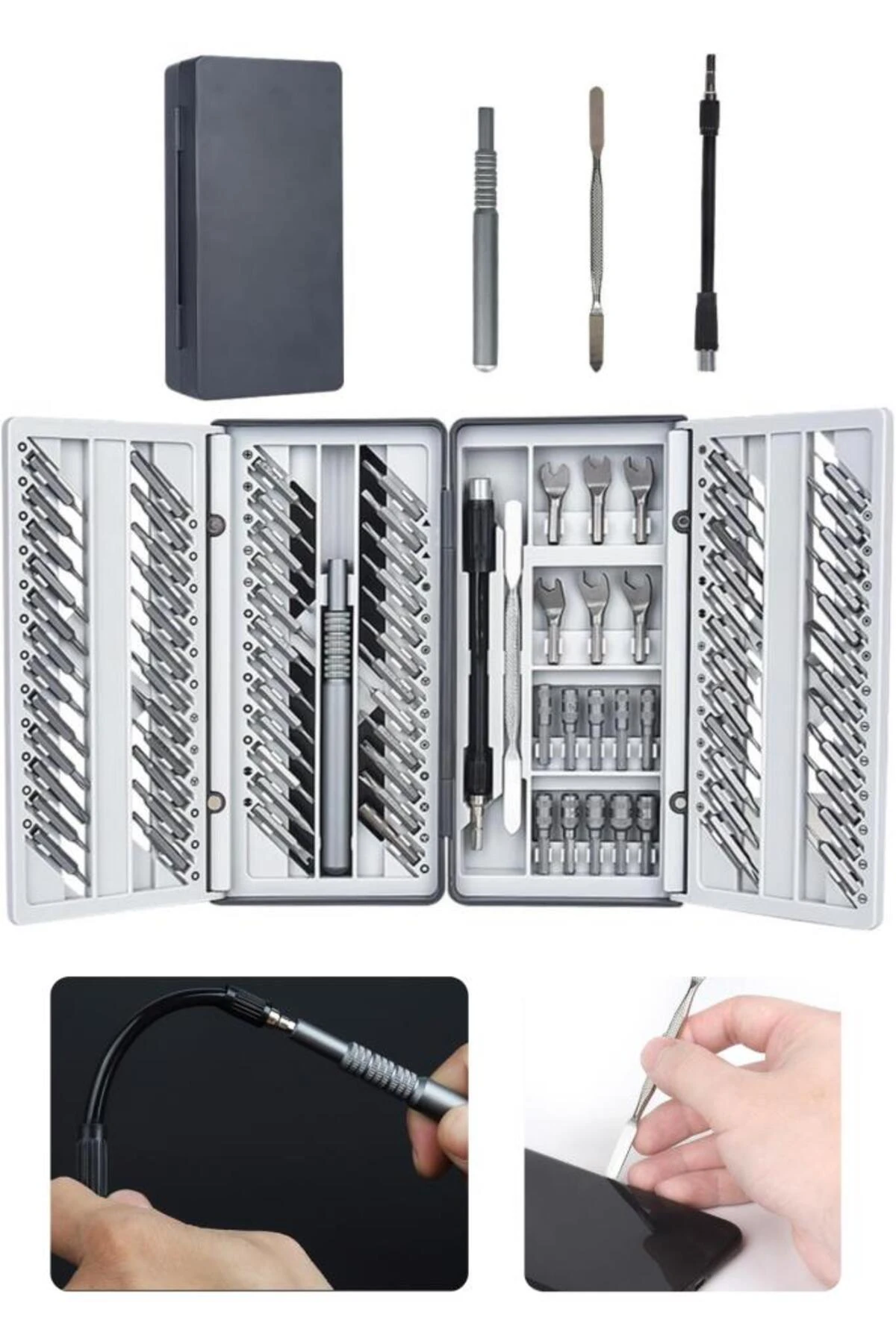 91 Parça Bilgisayar Gözlük Saat Telefon Elektronik Tamir Tornavida Seti Özel Katlanır Kutulu