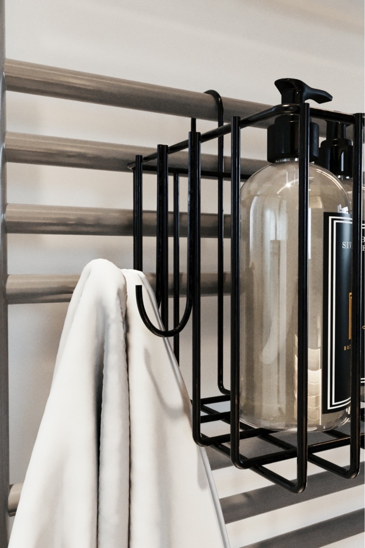 Kancalı  Banyo Havlupan Askısı  Fönlük Havluluk  Banyo Aksesuarı Düzenleyici Banyo Rafı