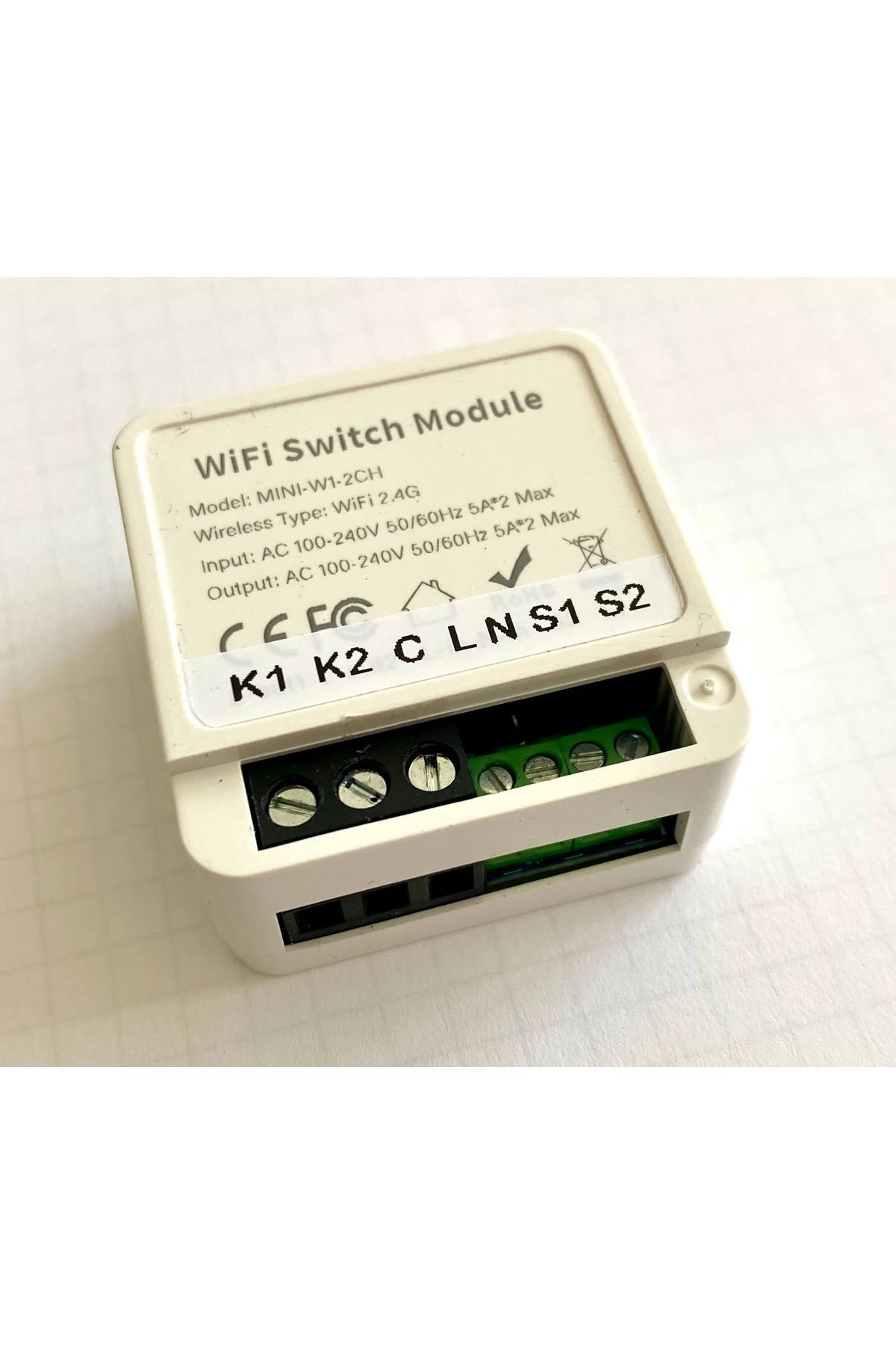 Aubess Akıllı Anahtar 2 Çıkış Panjur Kepenk vs Kontrol ( Kuru Kontak )