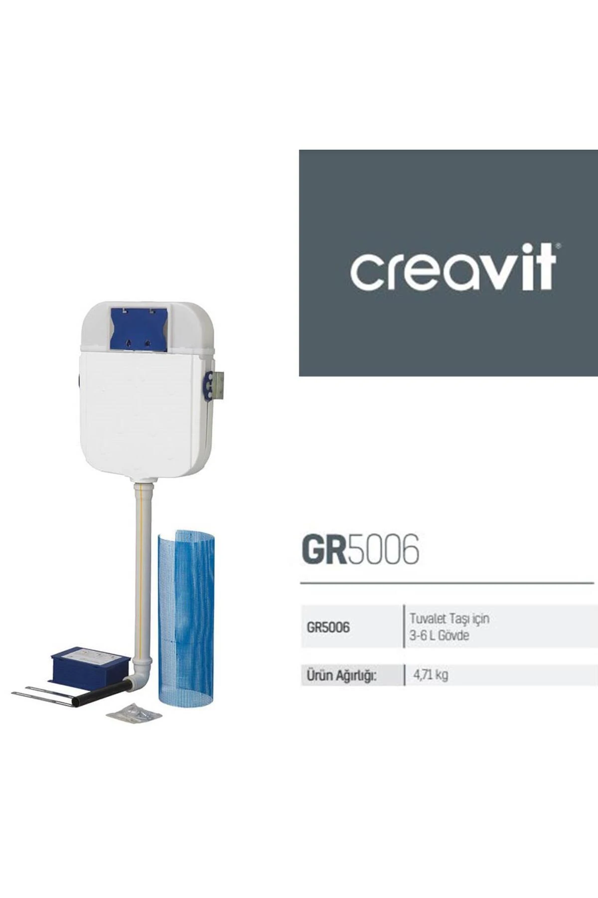 Gömme Rezervuar Hela Taşı İçin+ Drop Mat Gri Kumanda Paneli