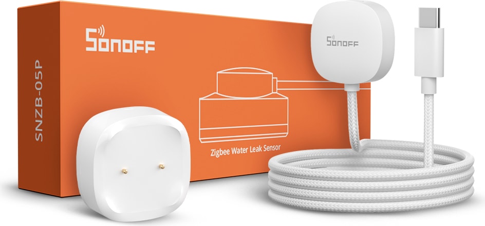 SNZB-05P Zigbee Su Kaçak Sensörü ve Kablosu
