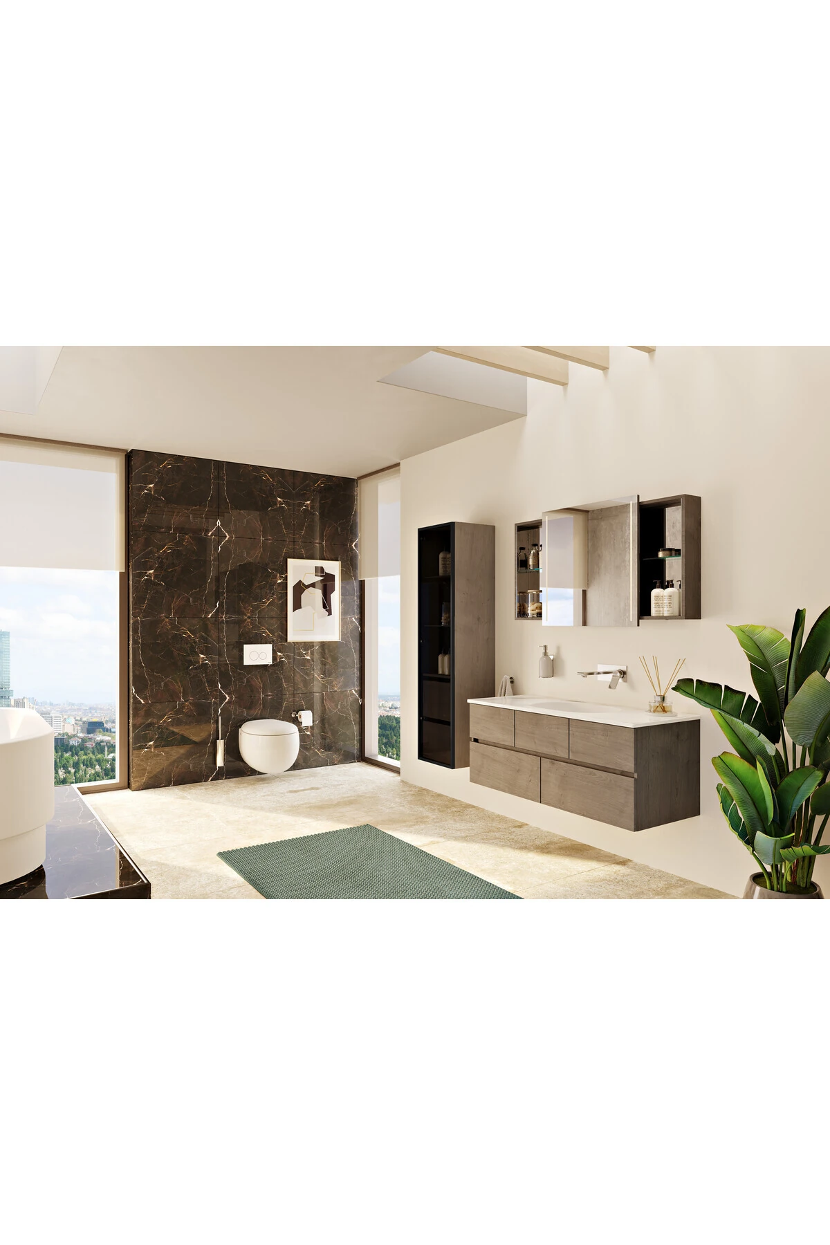 Memoria A42345 Ankastre Lavabo Bataryası, Sıva Üstü, Krom