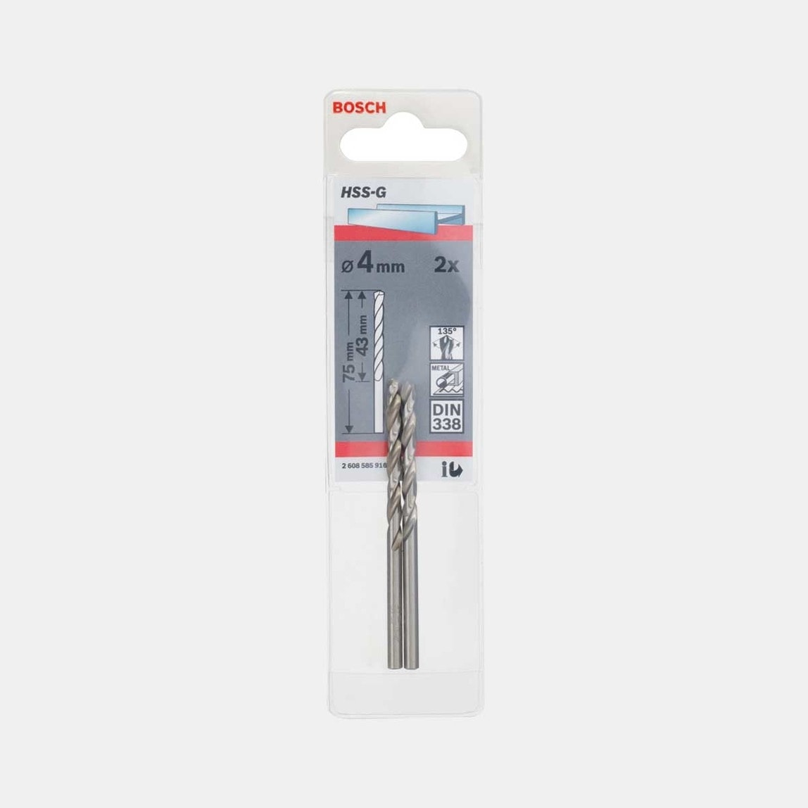 BOSCH Metal Matkap Ucu 4X75 mm 2'li Hss-G