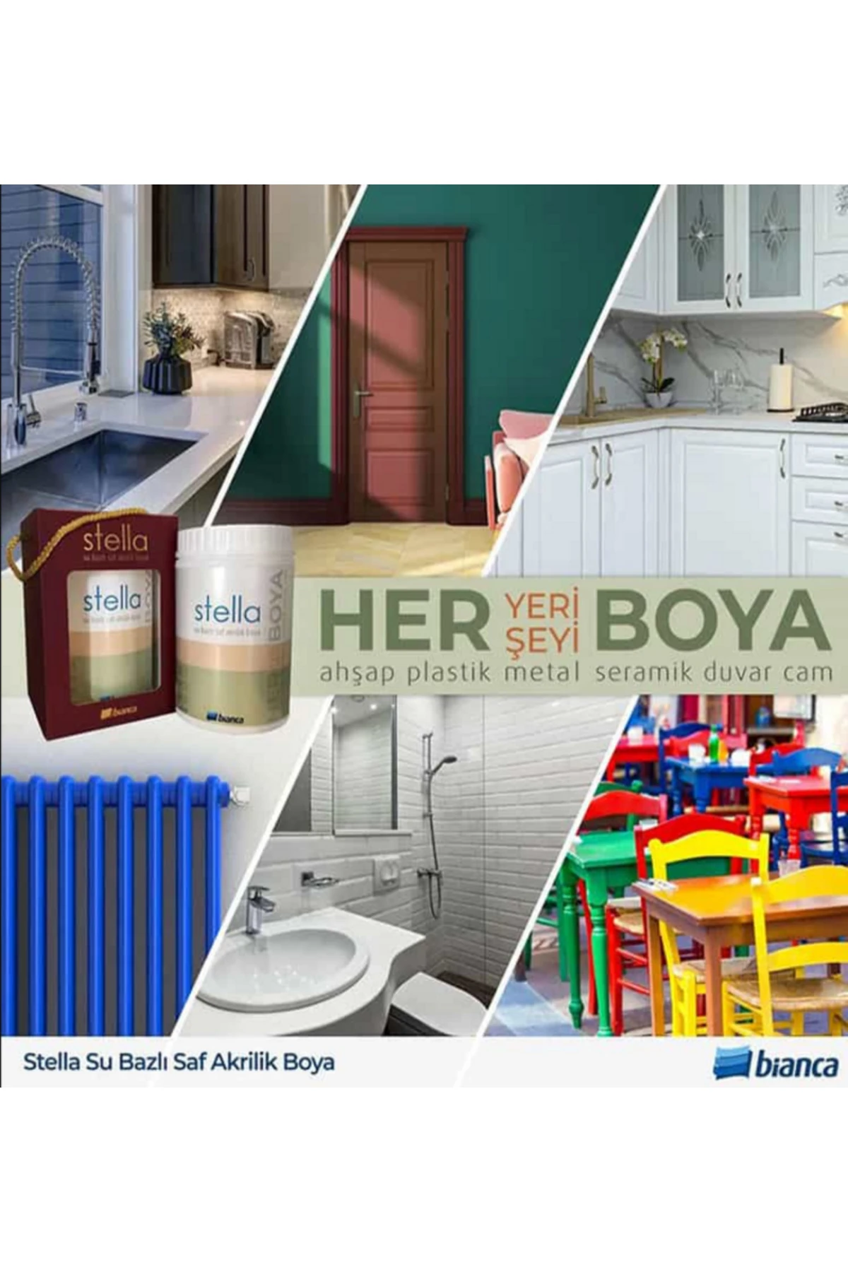 Stella Mini Boy Su Bazlı Akrilik Mistik Beyaz Yeni Nesil Dönüşüm Boyası 100 Ml