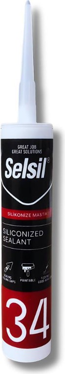 Silikonize Mastik Beyaz 450GR Beyaz Matik Boyanabilir Mastik