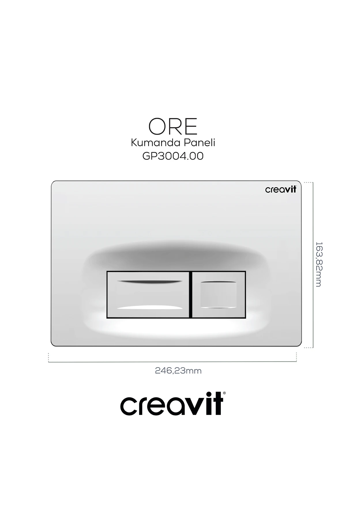 Ore Parlak Krom Kaplama Kumanda Paneli